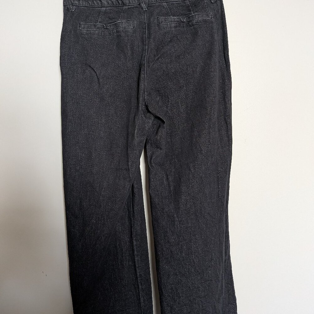 Wit & Wisdom Double Skyrise Waistband Wide Leg Trouser Jean, Size 16, black - Picture 3 of 3